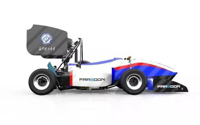 长沙理工大学的FNX-17华曙高科定制版赛车，运用3D打印技术以实现赛车轻量化和优质化